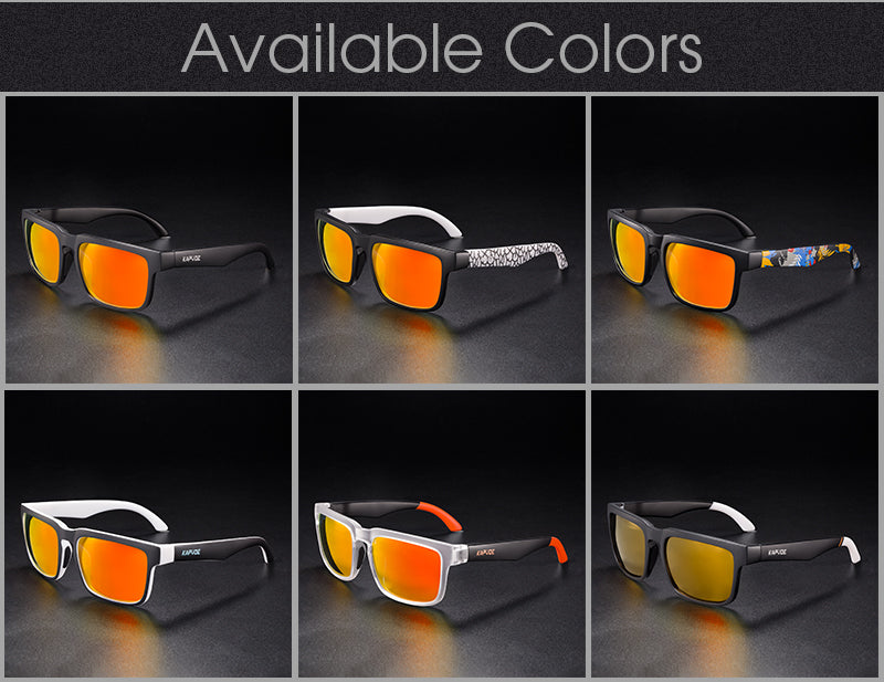 Kapvoe Men Polarized Sunglasses Fashion Cool Fishing Glasses Sliver Sports Cycling Bicycle Eyewear Bike UV400 MTB Road Driving