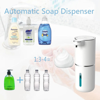 Automatic Soap Dispenser Touchless Foaming Soap Dispenser 380ml USB Rechargeable Electric 4 Level Adjustable Foam Soap Dispenser