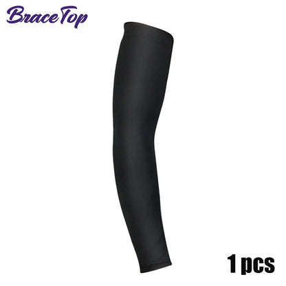 BraceTop 1 PC Sports Cooling Arm Sleeves for Men Women, Outdoor UV Protection Sleeves for Basketball Football Volleyball Cycling