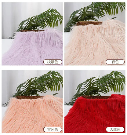 25x45cm 9cmPile Faux Fur Fabric For Sewing Doll Toy Beard Hair DIY Patchwork Material Accessories Home Decoration Cosplay Fabric