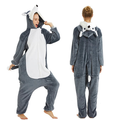 Adult Kids Kigurumi Unicorn Pajamas Cartoon Rabbit Costumes Pajamas For Women Unicornoio Sleepwear Winter Panda Lion Pig Onesies