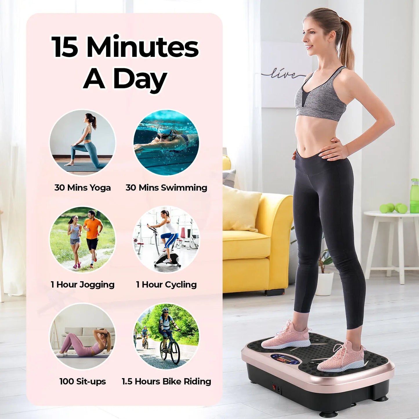 Vibration Plate Workout Machine for Weight Loss & Toning