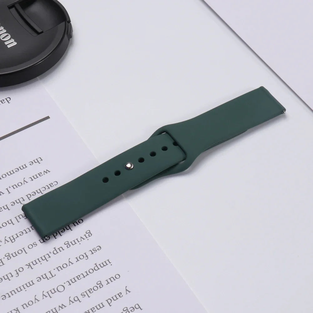 20mm 22mm strap For Samsung Galaxy watch 5 pro/6/4/Classic/Active 2/Gear S3 frontier silicone bracelet Huawei GT 2/2e/3 pro band
