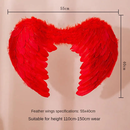 White Angel Feather Wings Festival PartyDecoration Props Scene Decoration Children Adult VictoriasSecret Fashion ShowPerformance