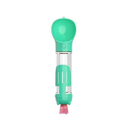 300/500ml Pet Water Food Dispenser 3 in 1 with Trash Bag Box and Shovel Pet Dog Water Bottle Leak Proof Dog Food Feeder Cat