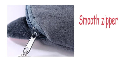 Animal Shape Plush Coin purse Headphone Bag Zipper Money Duck Women Coin Wallet Bag Kawai Card Key Money Coin Purse Bags Gift