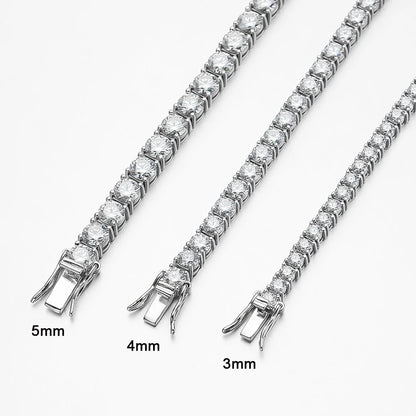 SerenIty 3mm 4mm 5mm D Color Moissanite Tennis Bracelet For Women Man 100% 925 Sterling Silver Plated 18K Hand Chain Jewelry GRA
