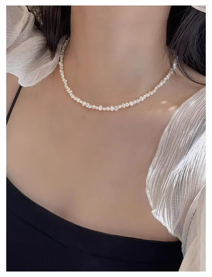 Hengsheng 4-5mm Baroque Freshwater Pearl Necklaces 38cm 45cm 50cm 925sterling Silver Necklaces Jewelry Gift 2025 New Arrivals