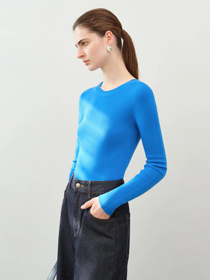 FSLE【Premium Series】German Biella Wool Autumn Super Fine Washable Seamless One-Piece Mock Neck Thermal Base Layer Shirt Women