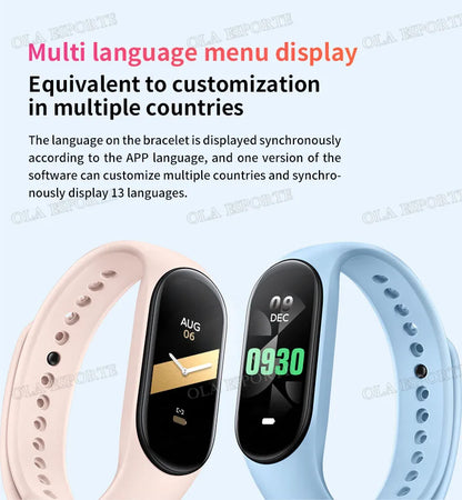 M7 Smartwatch Heart Rate Blood Pressure Monitoring Smart Watch Men Women Fitness Tracker Watch Waterproof Sports Smart Wristband