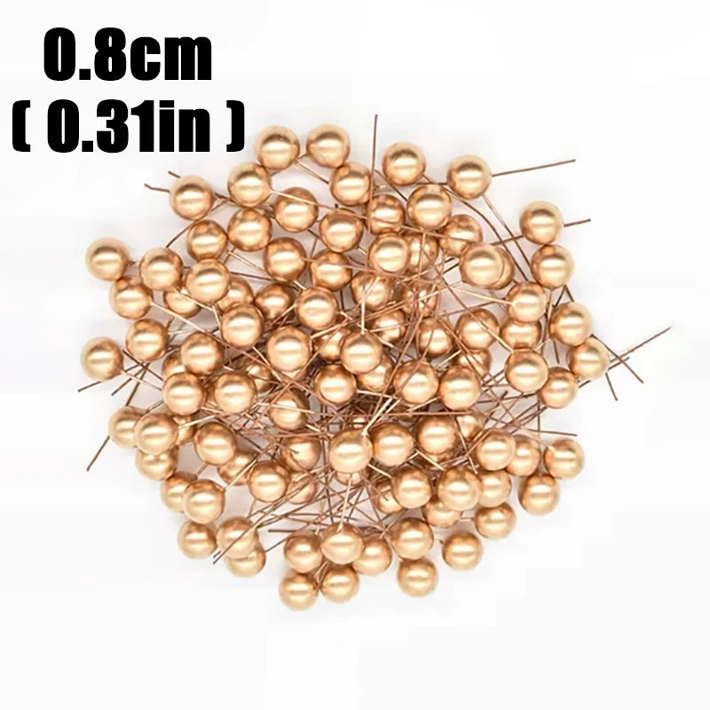 1000/50x Mini Artificial Berries Red Fake Berry Cherry Stamen for Christmas DIY Floral Wreath Ornament New Year Party Home Decor