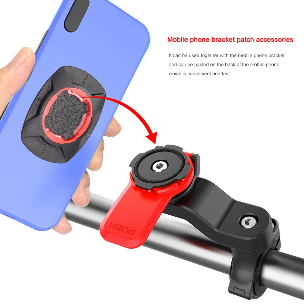 Motorcycle Bike Phone Holder Shock Absorber Quad Lock MTB Handlebar Phone Stand 360° Rotatable GPS Navigation Support Bracket