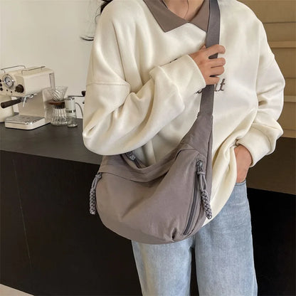 High-Capacity Nylon Crossbody Shoulder Bag for Women