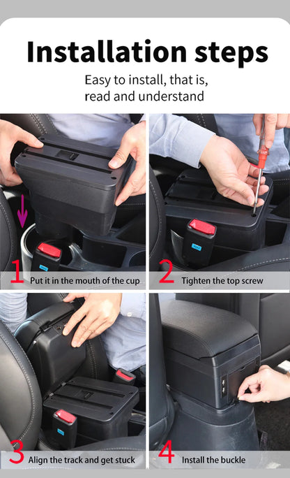 For Citroen C1 Armrest Box For Peugeot 107 Toyota Aygo BJ Armrest Car Accessories Store box Interior detail Simple installation