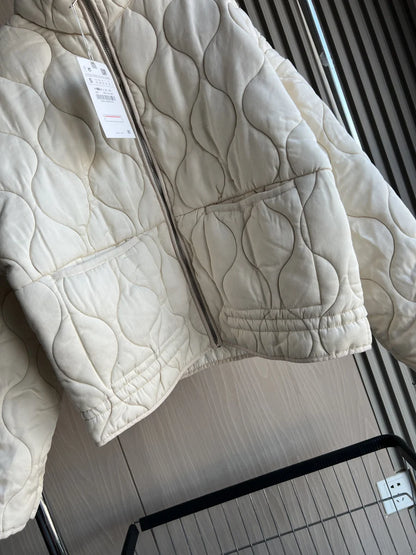 Quilted Cotton Jacket for Women Traf 2024 Winter New Arrival Zw Series Soft Lenzing Fabric Vintage Warm Coat 4088242