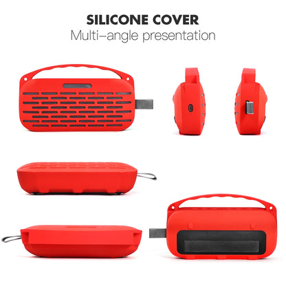 Silicone Case Cover for Bose SoundLink Flex 2nd Gen Speaker Travel Protective Carrying Case Pouch with Handle & Shoulder Strap