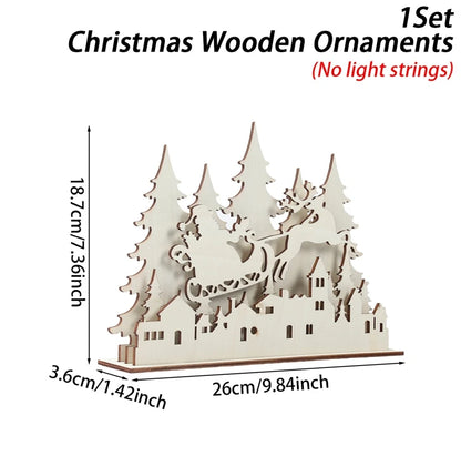 DIY Christmas Tee Wooden Ornament Christmas Decoration for Home 2025 Pendant Xmas Ornaments Navidad Natal New Year Gift 2026