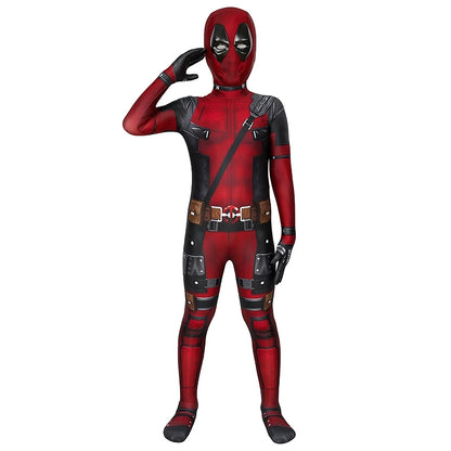 Deadpool Costume Kids Superhero Deadpool Child Cosplay Costume Swords Kids Jumpsuit Deadpool Costume For Children Halloween Suit