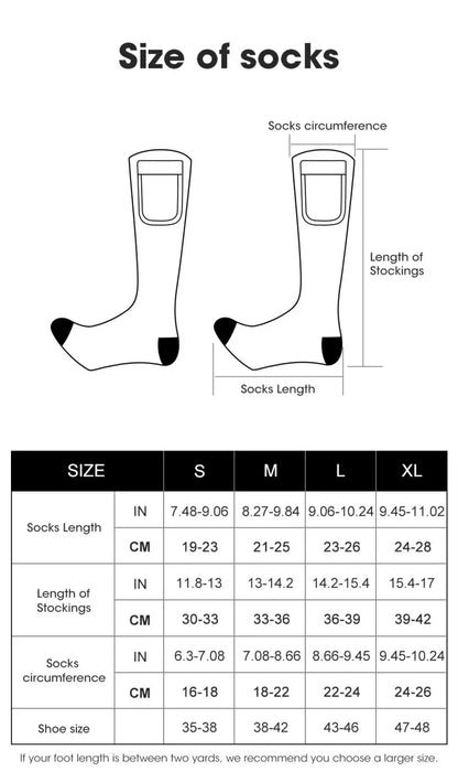 SNOW DEER Rechargeable Electric Skiing Heated Socks Winter Warm Thermal Cycling Sock Stocking Men Women For Motorcycle Cycling