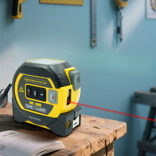 Laser Tape Measure 3 In 1 Digital Tape Measure High Precision Laser Rangefinder Steel Tape Measure High Elasticity
