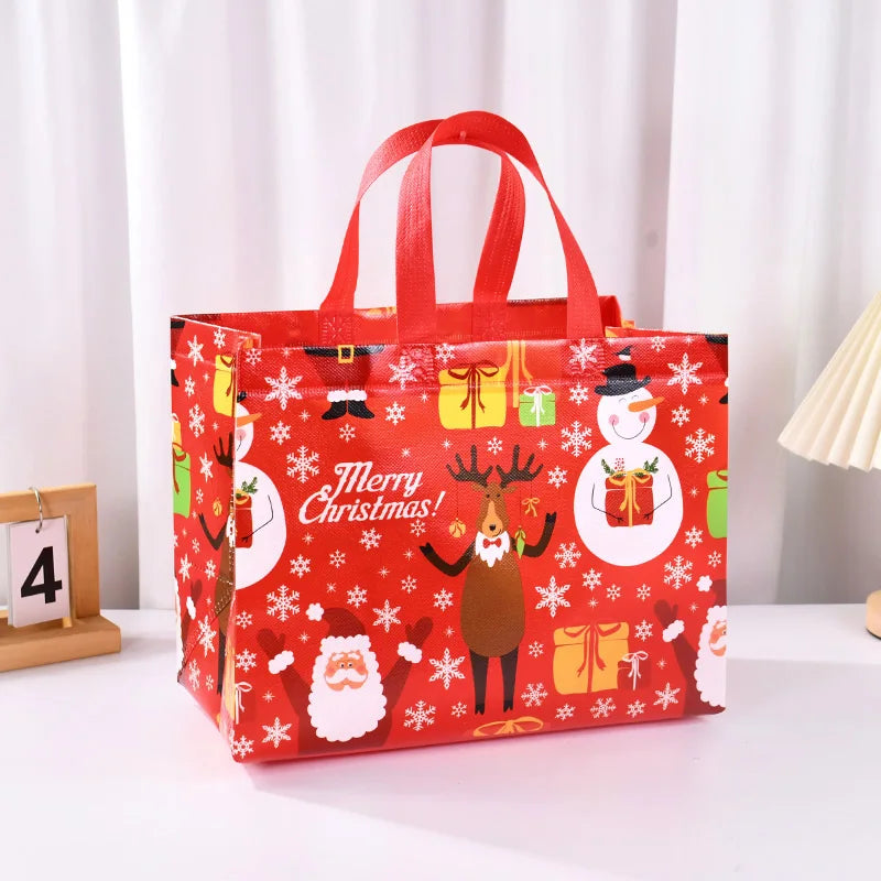 Christmas Gift Bag Santa Claus Snowman Candy Gift Packaging Bag 2024 Merry Christmas Party Home Decor Navidad Noel 2025 New Year