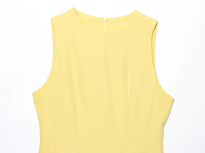 Yellow Slim Fit Mini Dress – Summer 2025 Casual Chic