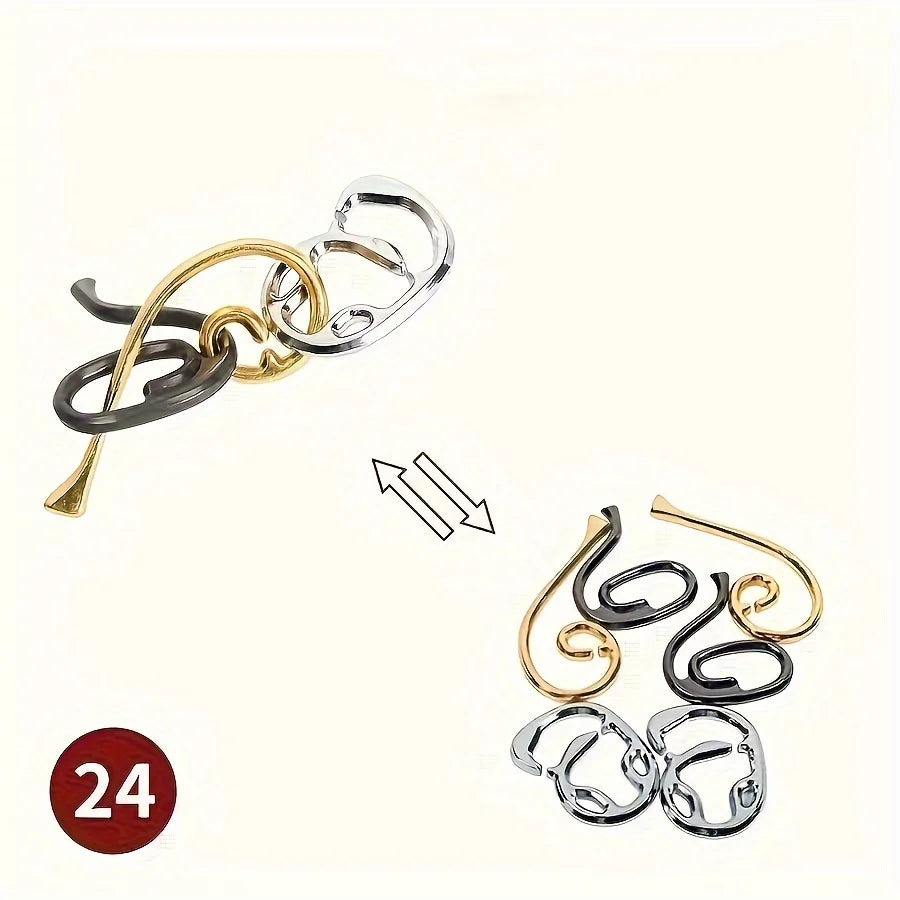 A classic intellectual metal puzzle toy, a difficult educational game toy for Christmas, Thanksgiving and birthday gifts