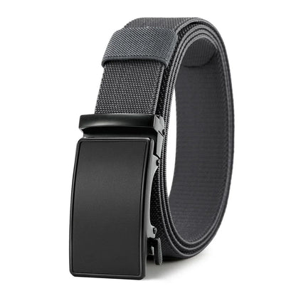 New Golf Sports Elastic Belt Tactical Belt Metal Automatic Buckle Tough Stretch Nylon Men Military Belt 115-135CM Big Size Belts
