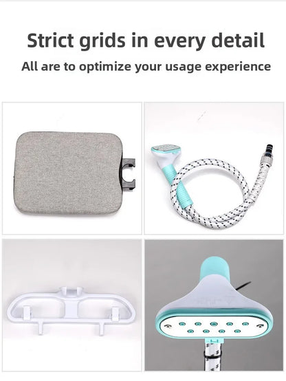 EU Handheld Double Rod Home Garment Steamer Equipment Standing Steam Iron Vertical Fast Heating Clothes Drying Ironing Machine