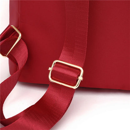 Fashionable women's backpack, adjustable shoulder straps, multiple back styles, zipper closure, polyester lining, suitable for v