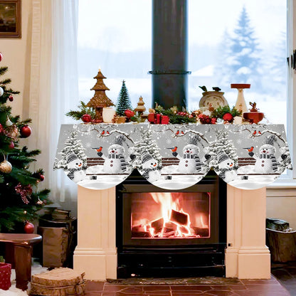 Christmas Santa Snowman Fireplace Mantel Scarf Christmas Decorations for Home 2025 Living Room Xmas Navidad New Year Gifts 2026