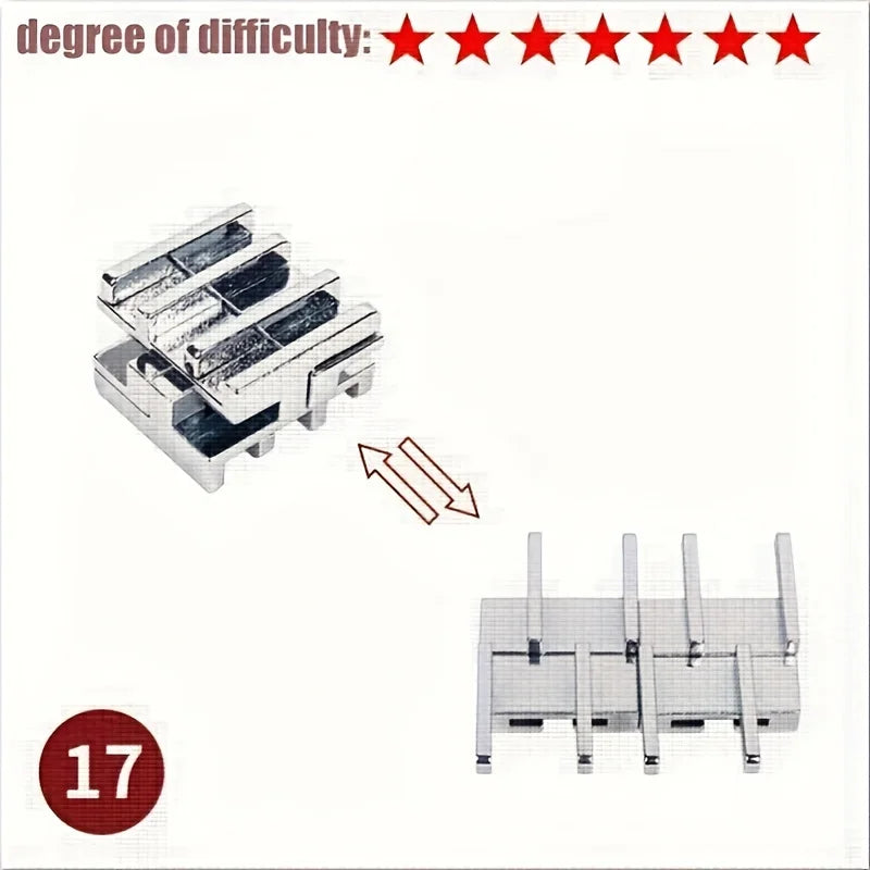 A classic intellectual metal puzzle toy, a difficult educational game toy for Christmas, Thanksgiving and birthday gifts