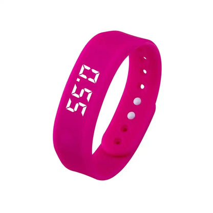 LED Digital Smart Bracelet Waterproof Smart Clock Smartband Vibration Alarm Reminder with Running Pedometer Monitor Smart Band