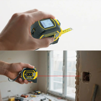 Laser Tape Measure 3 In 1 Digital Tape Measure High Precision Laser Rangefinder Steel Tape Measure High Elasticity
