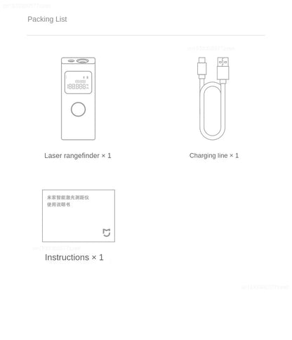 Xiaomi Mijia Smart Laser Range Finder Tape Measure Work with Mi Home APP Laser Rangefinder Distance Meter Digital Device Tools