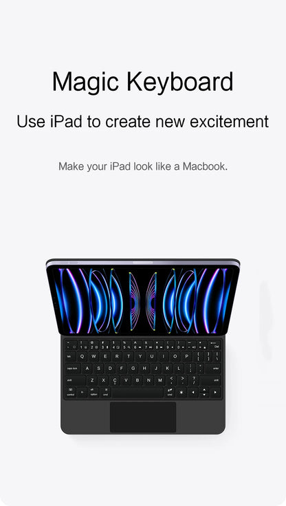 Magic Keyboard For iPad Pro 11 12.9 M4 2024 6th 5th 4th 3rd 2022 2021 2020 2018 M2 Air 4 5 10.9 10th Wireless Smart Cover Case