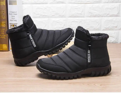 Men's sneakers Warm Cotton Zipper Snow Ankle Boots, casual shoes designer shoes Waterproof Snow Boots free shiping shoe
