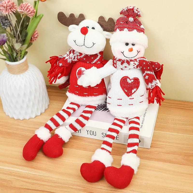 Christmas Dolls Santa Claus Snowman Elk Long Legs Doll Merry Christmas Decoration For Home Xmas Gift Happy New Year 2025 Navidad