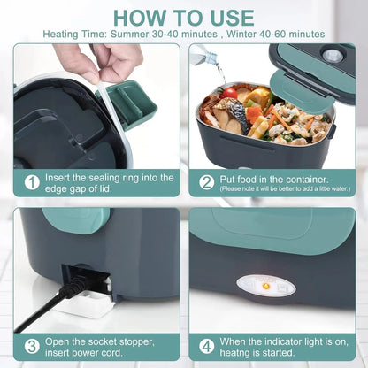 1.5L Electric Lunch Box Warmer – 60W for Car & Home Use