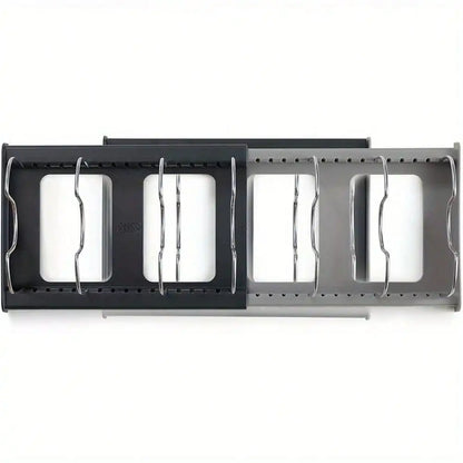 Expandable Pan & Lid Organizer Rack – Adjustable Kitchen Cabinet Holder