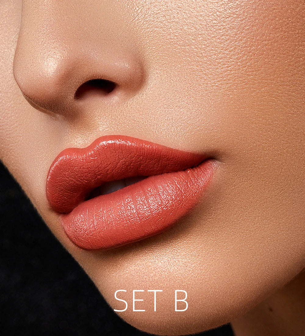 6 pcs /set matte lipstick gift box set non stick cup lipstick velvet moisturizing lipstick