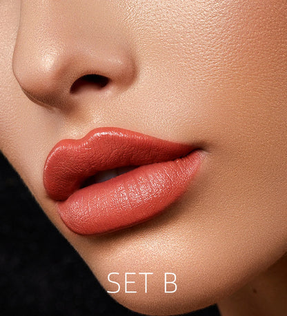 6 pcs /set matte lipstick gift box set non stick cup lipstick velvet moisturizing lipstick