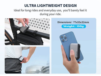 TOPUMP TB2 PRO Electric Mini Portable Pump for Bike Cordless Tire Inflator 120PSI Max 450mAh Battery with Display Fast Charging