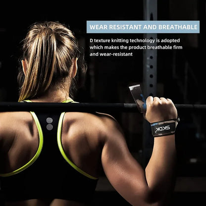 2Pcs Weightlifting Wrist Straps Strength Training Adjustable Non-slip Gym Booster Bands Fitness Lifting Support Sports Grip Band
