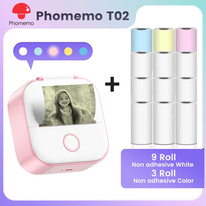 Phomemo T02 Mini Pocket Printer – Bluetooth Thermal Label Maker