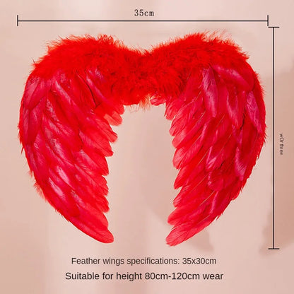 White Angel Feather Wings Festival PartyDecoration Props Scene Decoration Children Adult VictoriasSecret Fashion ShowPerformance