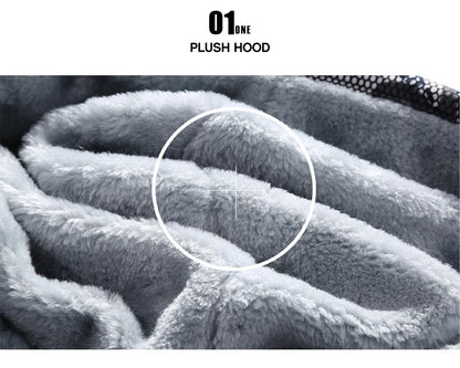 Winter Warm Sherpa Lined Coat for Men Heavyweight Plush Fleece Jackets Outwear Long Sleeve Zip Up Hoodie Sweatshirt Tops Outfits