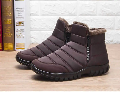 Men's sneakers Warm Cotton Zipper Snow Ankle Boots, casual shoes designer shoes Waterproof Snow Boots free shiping shoe