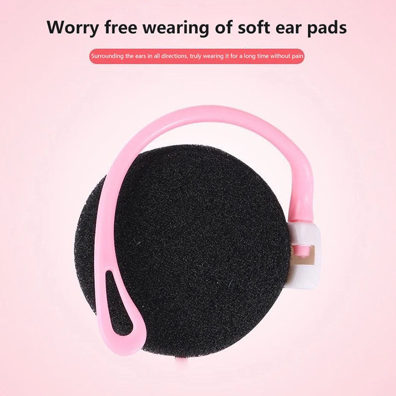 Wired Headphones Stereo 3.5MM Ear Hook Music Game Earphone With Mic For Mobile Phone PC Laptop Mp3 Mp4 Wired Headset