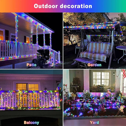 LED Solar Powered String Lights Copper Wire 8 Modes Solar Fairy Lights Outdoor Waterproof for Garden, Patio, Party, Christmas